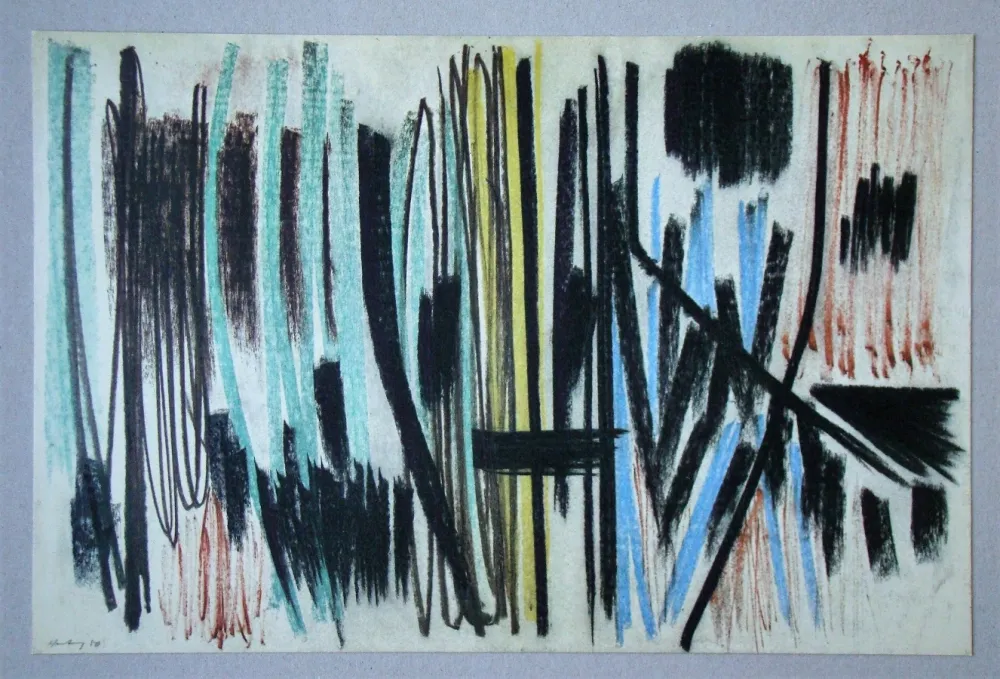 Lithograph Hartung - Pastel P.1950-4