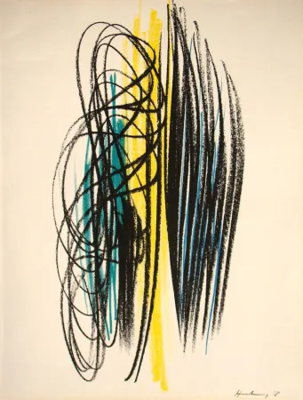 Lithograph Hartung - Pastel P1958-35
