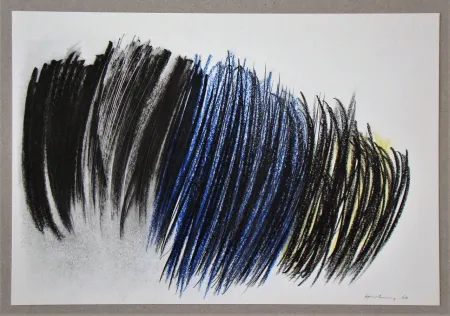 Lithograph Hartung - Pastel P.1960-116
