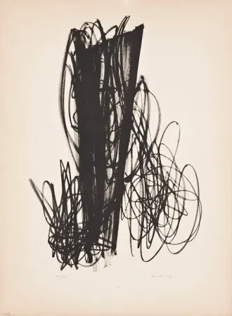 Lithograph Hartung - Untitled
