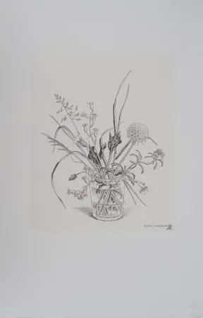 Etching Hasegawa - Fleurs des champs dans un verre (automne)