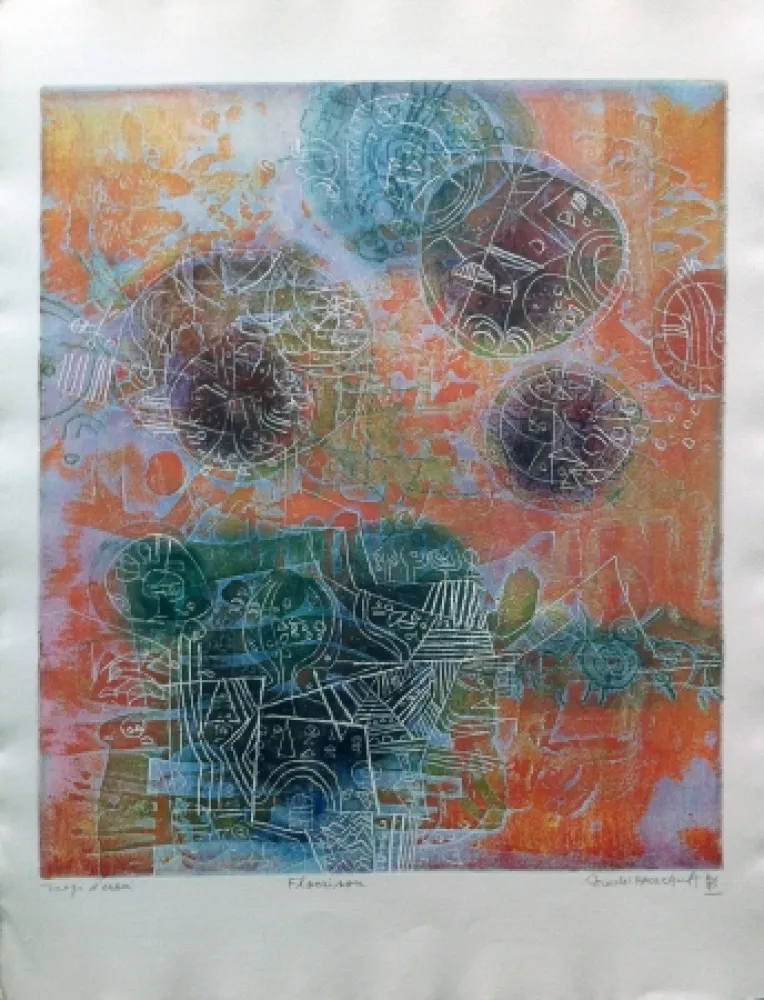 Etching And Aquatint Hasegawa - Floraison