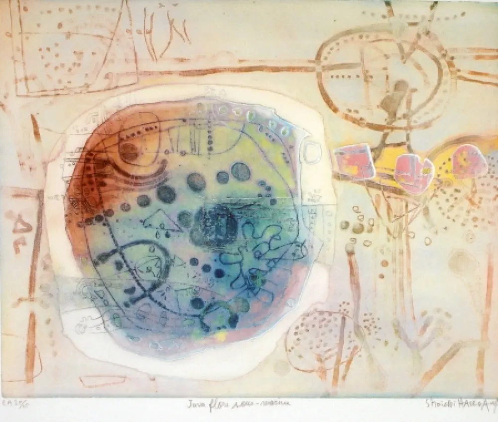 Etching And Aquatint Hasegawa - Java flore sous marine