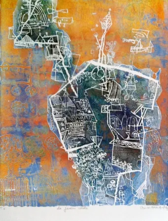 Etching And Aquatint Hasegawa - Le jardin céleste