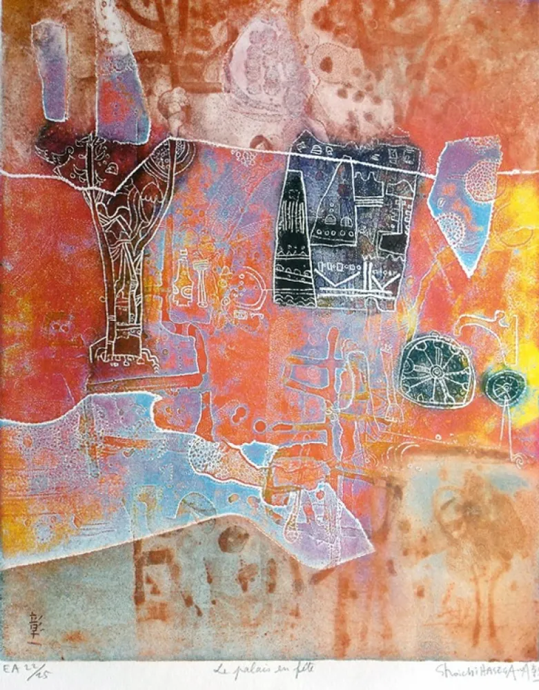 Etching Hasegawa - Le Palais en Fête 