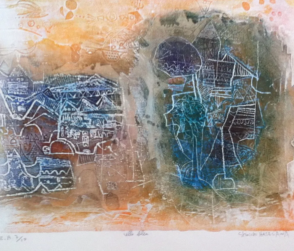 Etching Hasegawa - Ville bleue 