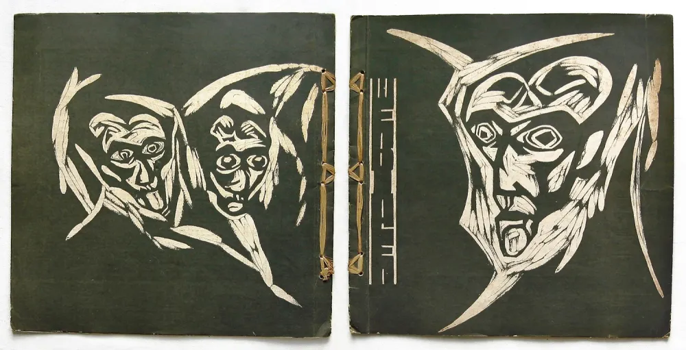 Woodcut Havermans - Heads (for 'Wendingen') 