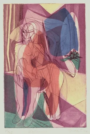 Engraving Hayter - Centauresse