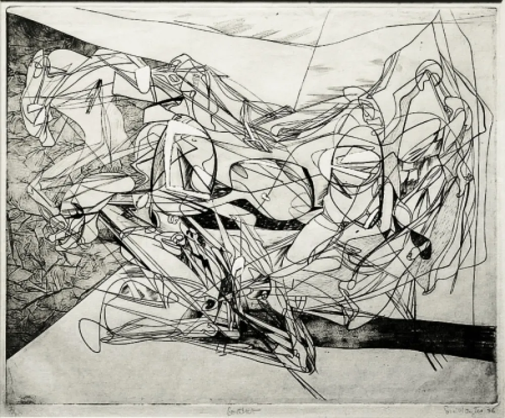 Etching Hayter - Combat