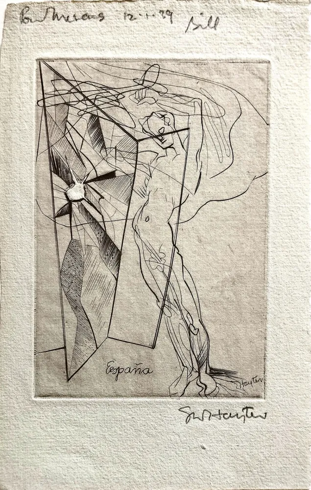 Engraving Hayter - Espana