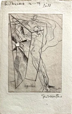 Engraving Hayter - Espana