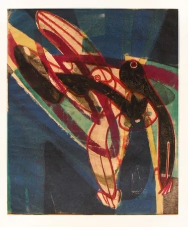 Etching Hayter - Falling figure