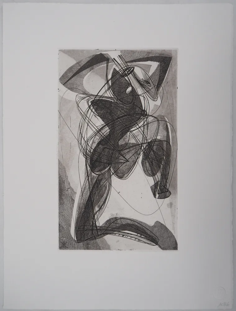 Etching Hayter - Femme cubiste