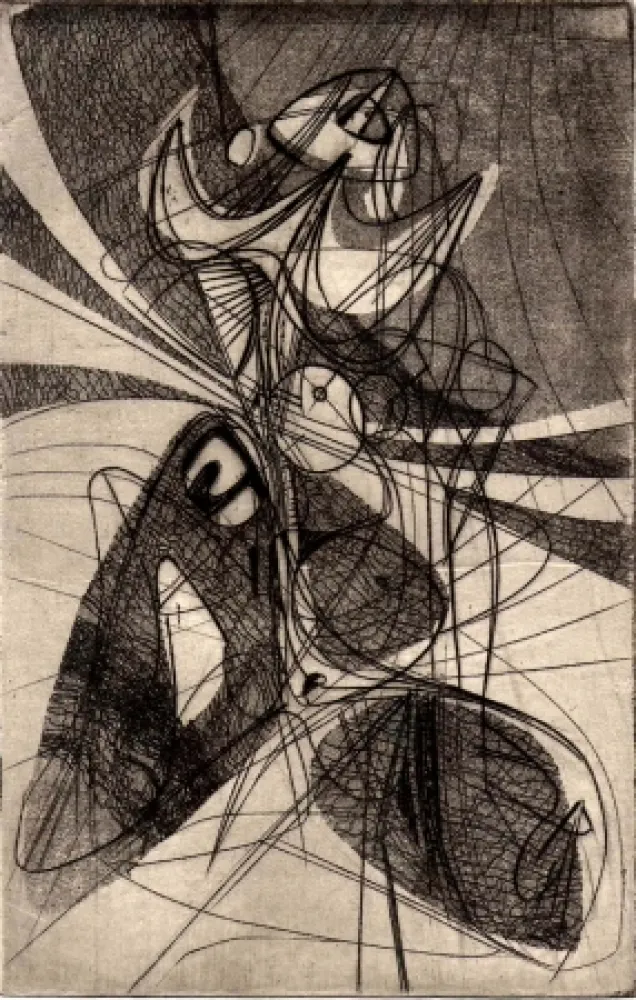 Engraving Hayter - (Greeting card for 1946-47)