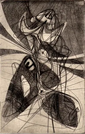 Engraving Hayter - (Greeting card for 1946-47)