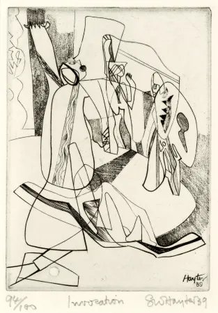 Engraving Hayter - Invocation