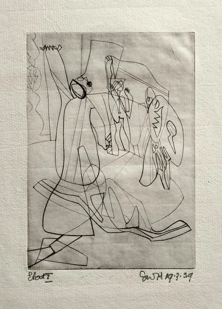 Etching Hayter - Invocation