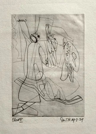 Etching Hayter - Invocation