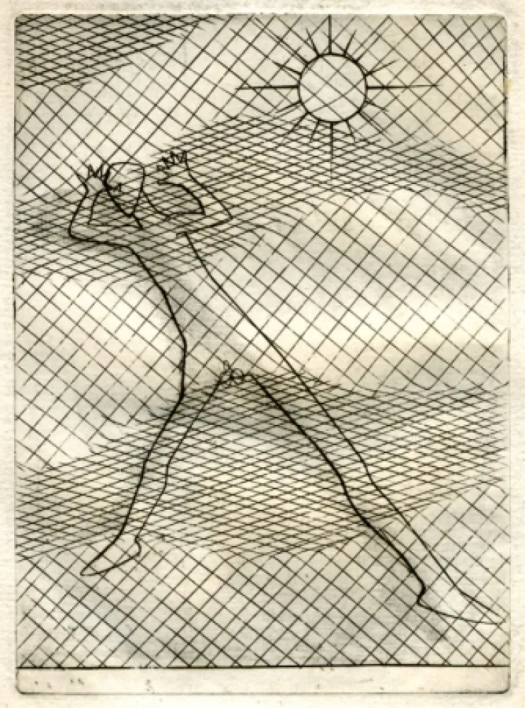 Engraving Hayter - Metamorphosis of Love (Faust's Metamorphosis)