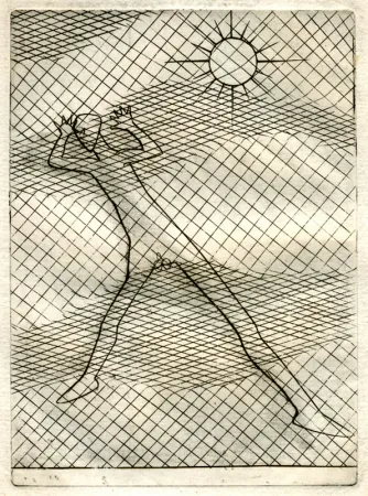 Engraving Hayter - Metamorphosis of Love (Faust's Metamorphosis)