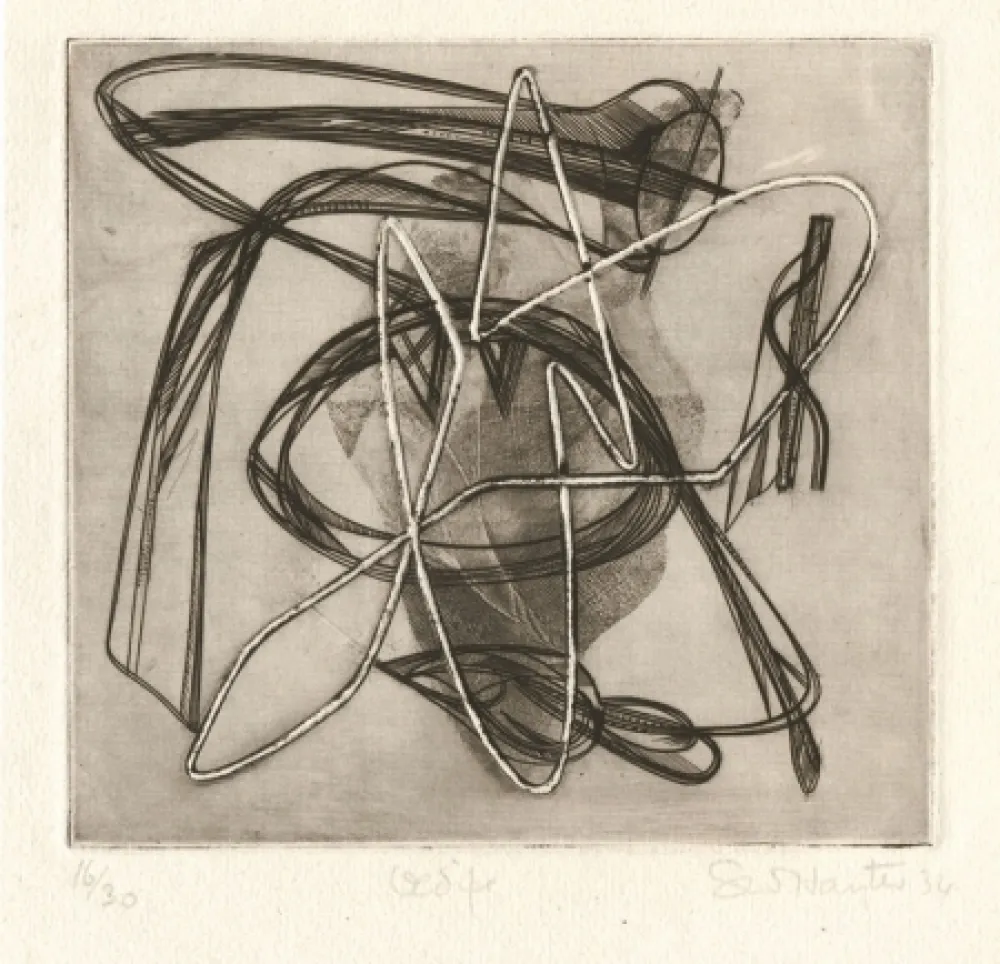 Engraving Hayter - Oedipe (Oedipus)