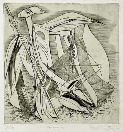 Engraving Hayter - Sousmarine