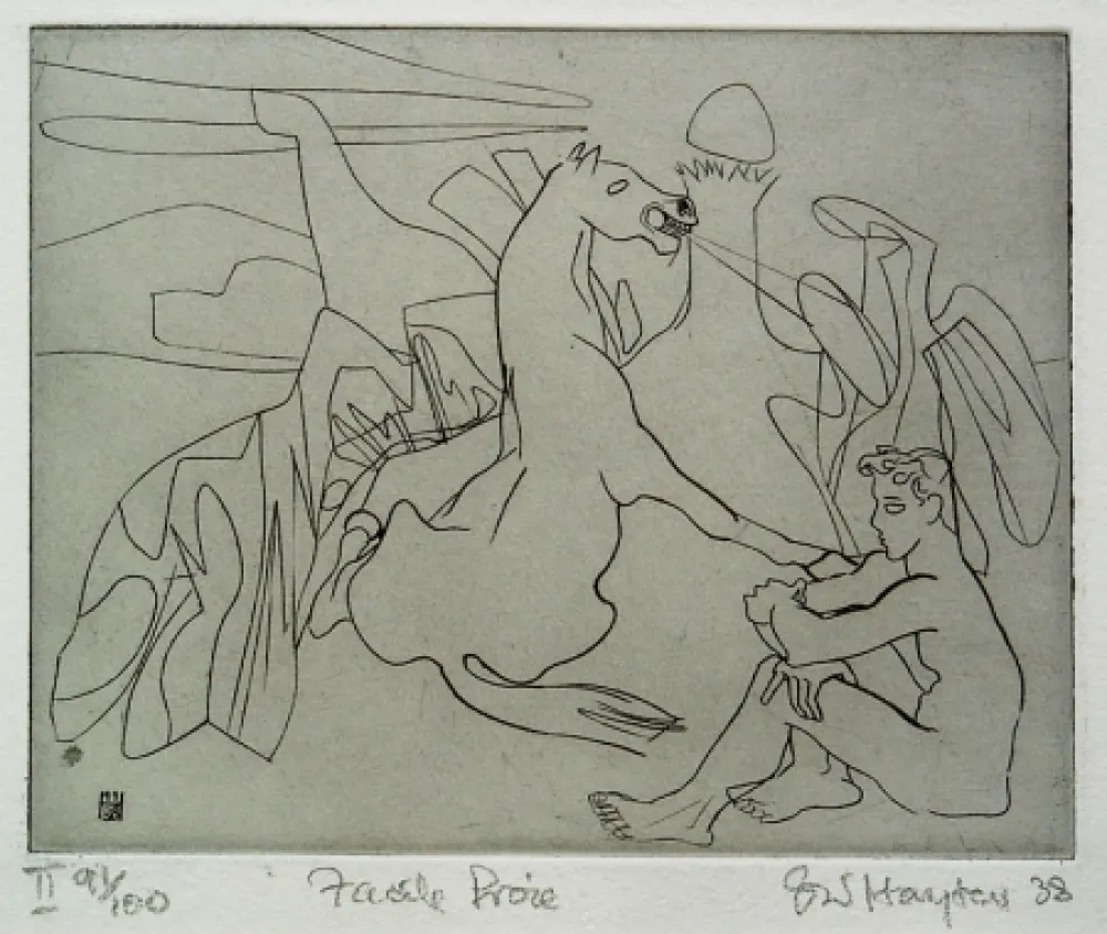 Engraving Hayter - Untitled (Facile Proie)