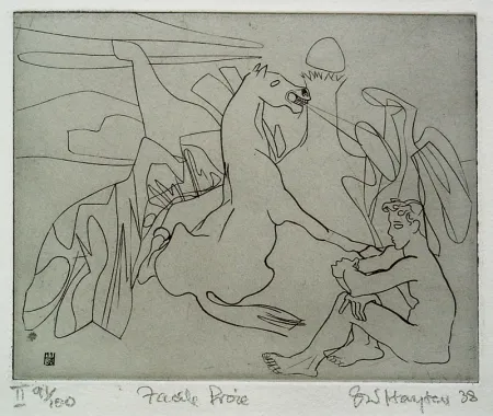 Engraving Hayter - Untitled (Facile Proie)