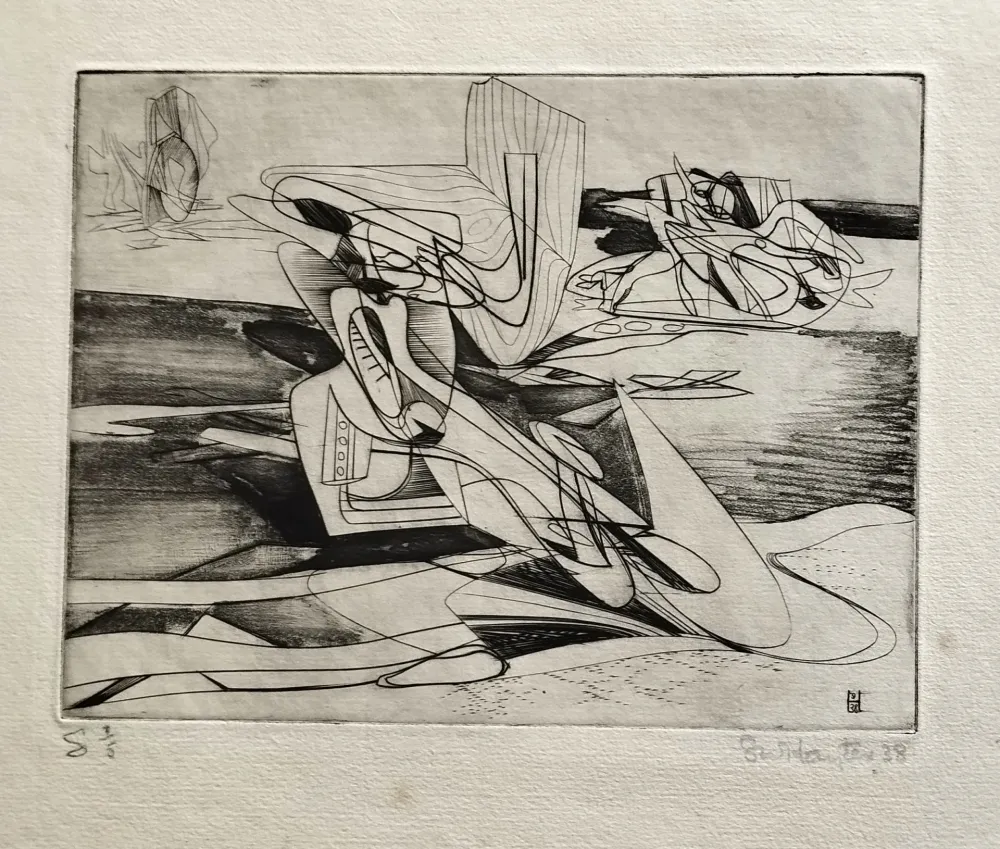 Etching Hayter - Untitled, from Facile Proie