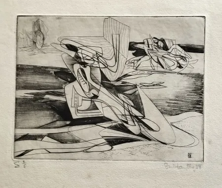 Etching Hayter - Untitled, from Facile Proie