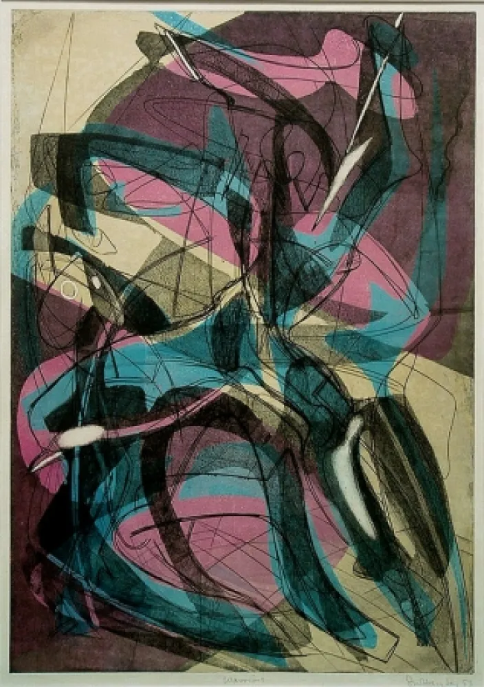 Engraving Hayter - Warriors (Guerriers)