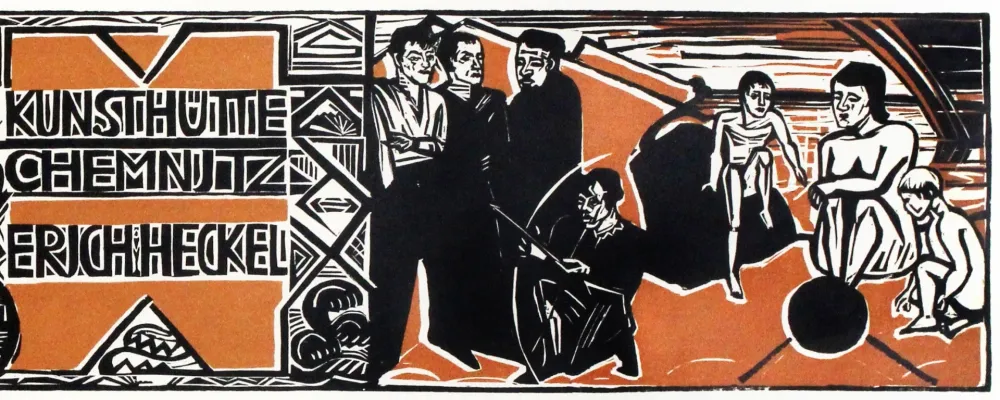 Woodcut Heckel - Kunsthütte Chemnitz (Art Hut Chemnitz)