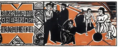 Woodcut Heckel - Kunsthütte Chemnitz (Art Hut Chemnitz)