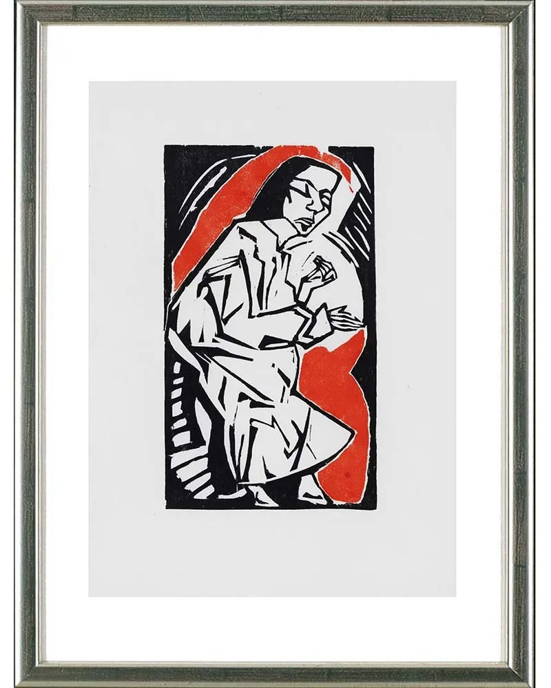 Woodcut Heckel - Liegende, 1913