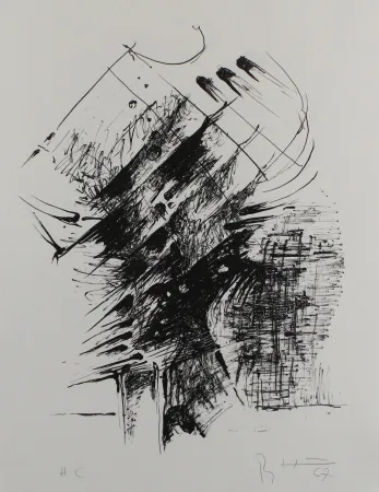 Lithograph Heiliger - Komposition IV