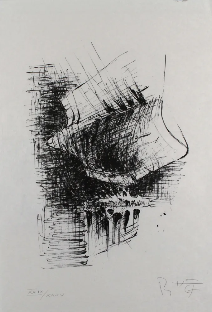 Lithograph Heiliger - Komposition VI