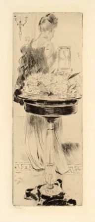 Drypoint Helleu - LA JARDINIÈRE EMPIRE