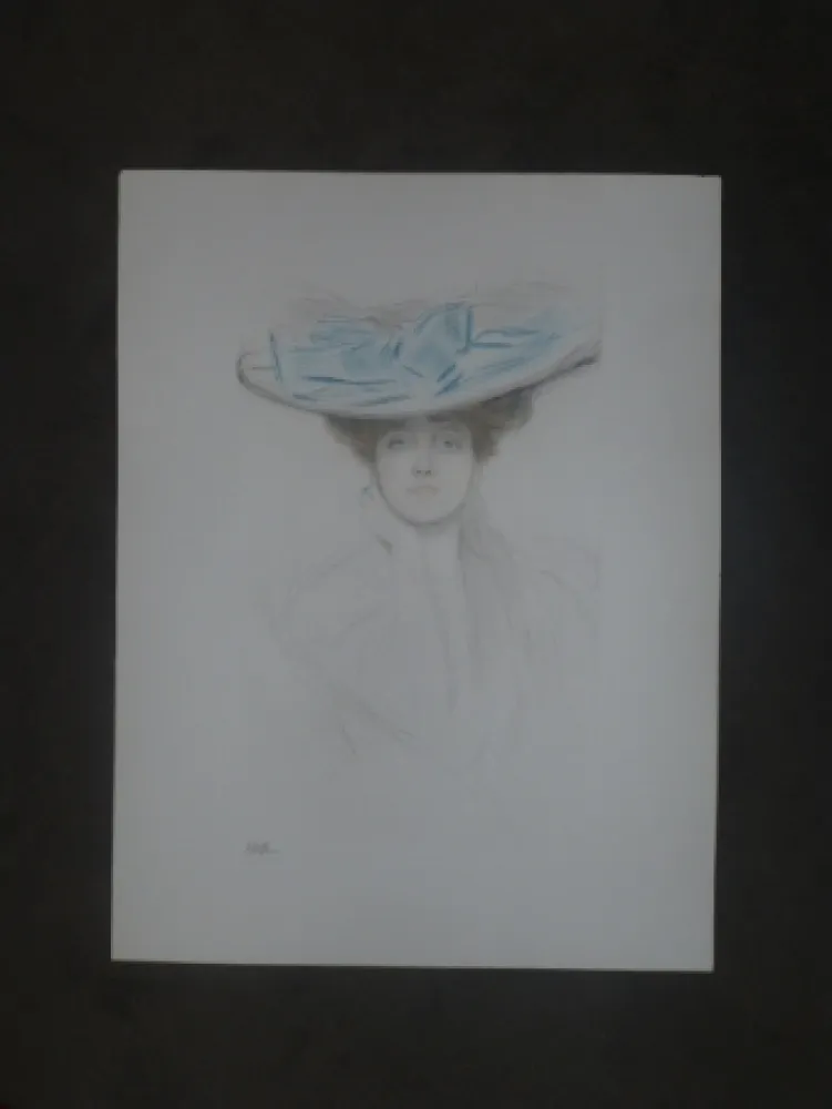 Drypoint Helleu - Le noeud bleu