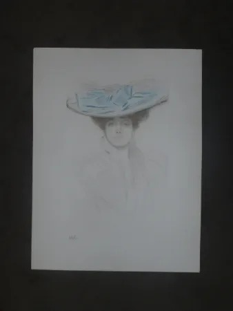 Drypoint Helleu - Le noeud bleu