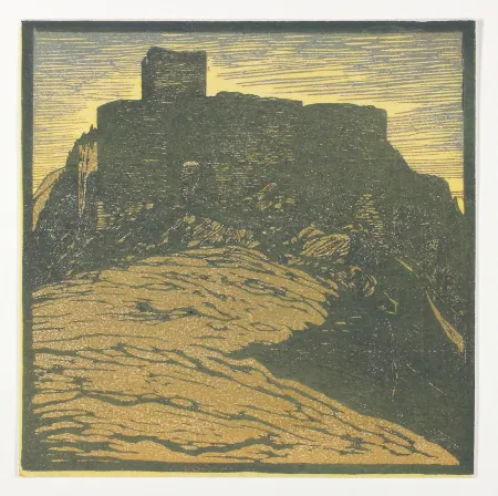 Woodcut Henneberg - Hinterhaus
