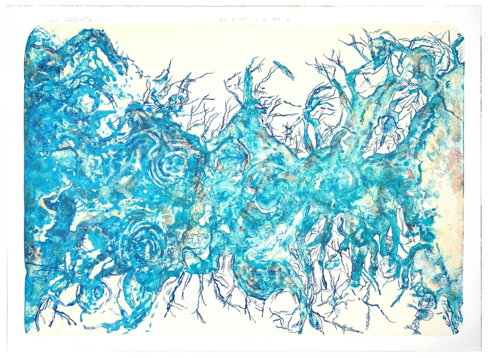 Lithograph Henriquez - La plage qui n'a plus de bord 