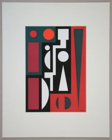 Screenprint Herbin - Cinq, 1954