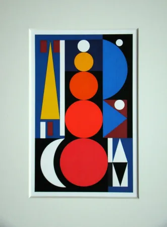 Screenprint Herbin - Composition, 1949