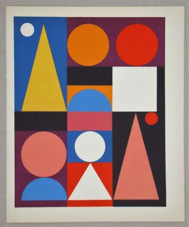 Screenprint Herbin - Composition Jaune