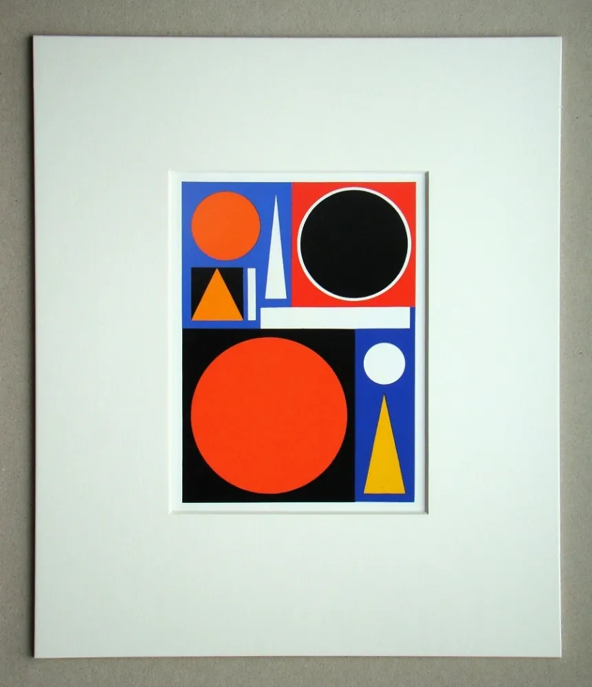 Screenprint Herbin - Composition sur le mot Veine, 1953