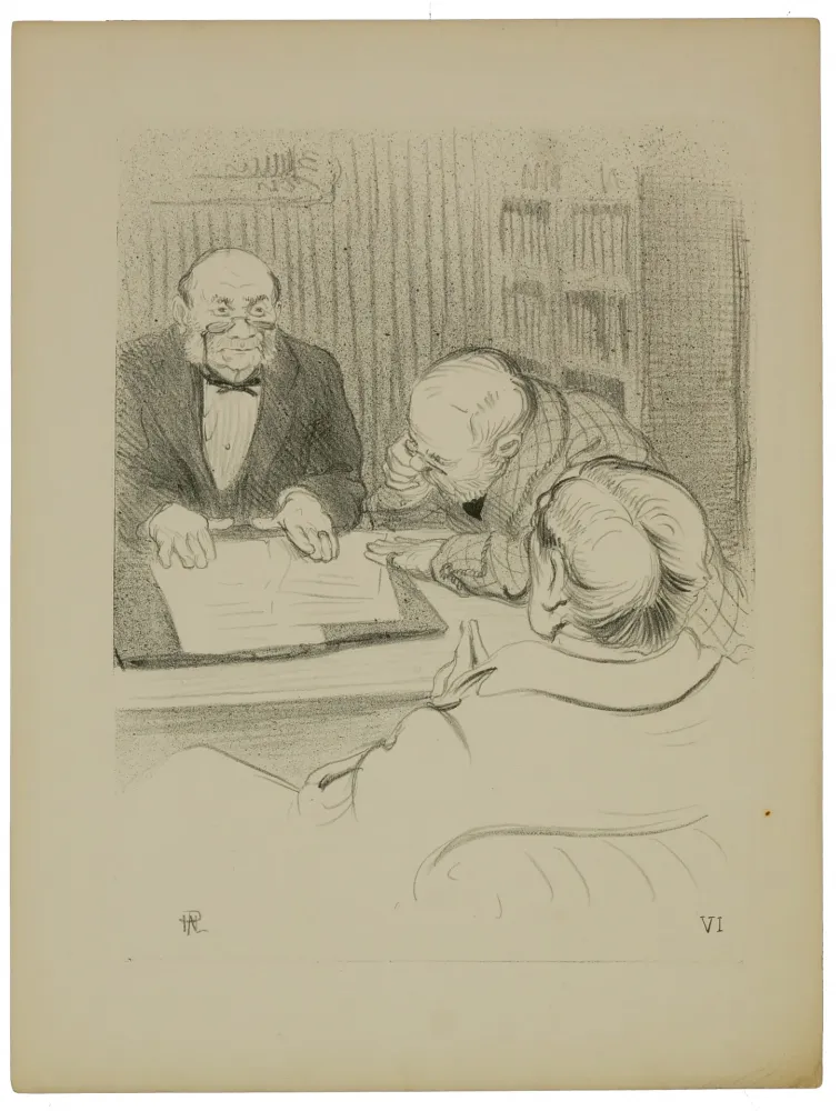 Lithograph Hermann-Paul - 6. L'amour nait