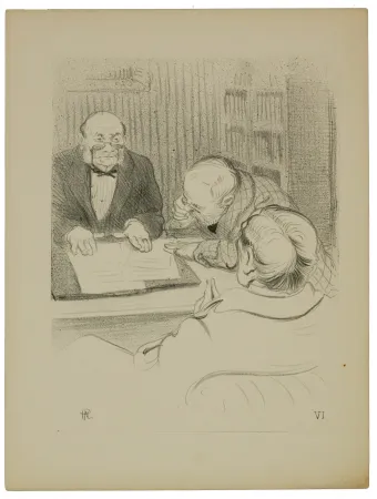 Lithograph Hermann-Paul - 6. L'amour nait