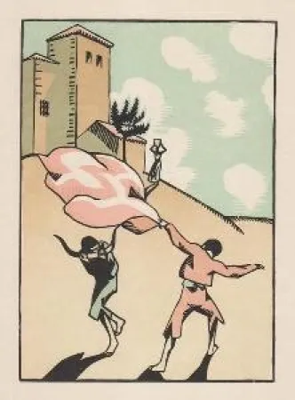 Woodcut Hermann-Paul - Douze dessins pour amour de Goya, composés et gravés par Hermann-Paul