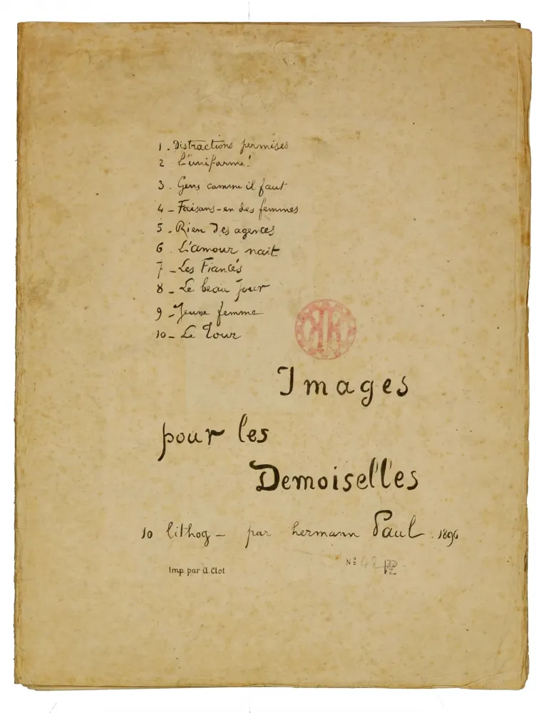 Lithograph Hermann-Paul - Images pour les Demoiselles (covert)