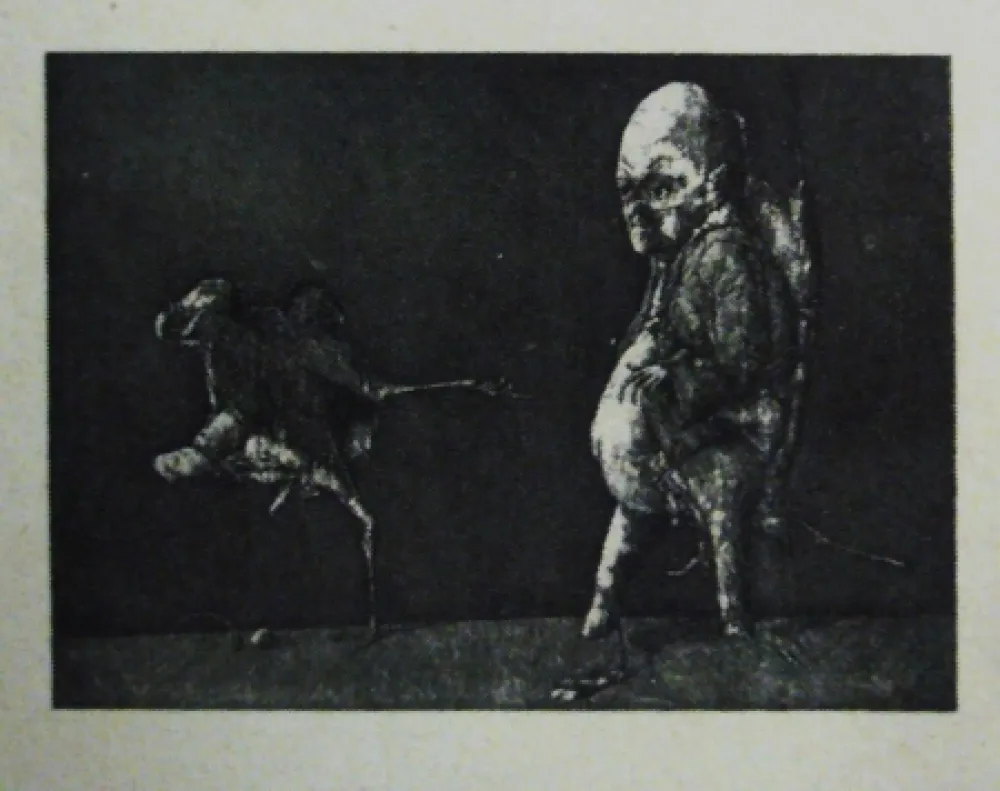 Etching And Aquatint Hernandez - Deseo amenazado